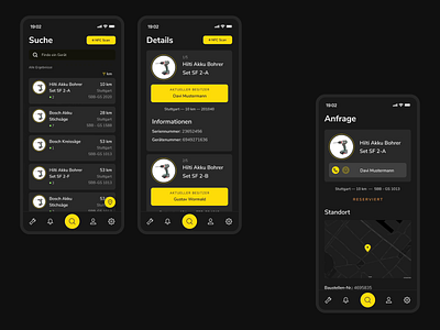 Böhm tools animation assurance bohm clean design digital design grid industry layout minimalistic mobile product tools ui ux white space