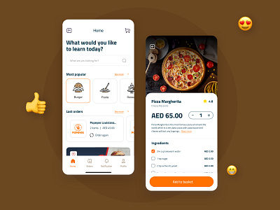 Layouti Restaurant App app design illustration ui ux