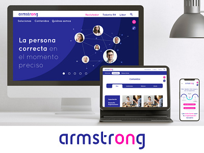 Página web para Armstrong branding design icon logo ui ux vector web