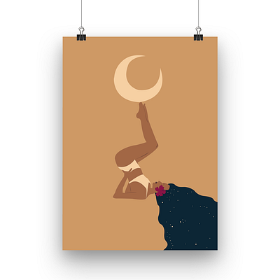 A la Luna design illustration print