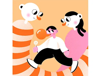 Conscious parenting art design digital illustration skillbox vector