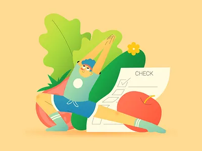 How to change habits art design digital illustration skillbox vector