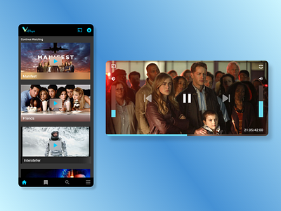 Video Player UI app appdesign appui dailyui design player ui ux video videoplayer