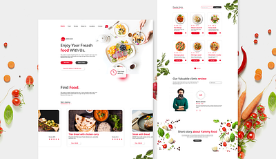 Yammy food landing page design branding design figma food web site graphic design landing page logo page restaurant restaurant web site ui uiux design web design website