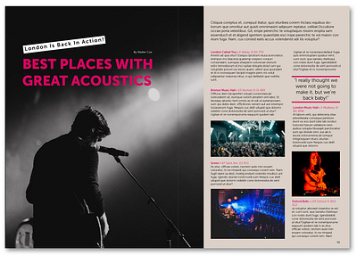 Music in Action design graphic design indesign page layout