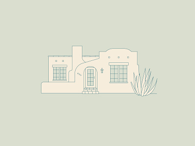 Little Abode casa design dwelling home house illustration line drawing real estate