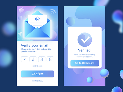 Confirmation app design ui ux vector