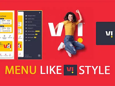 How to create a menu like VI App branding css design ui