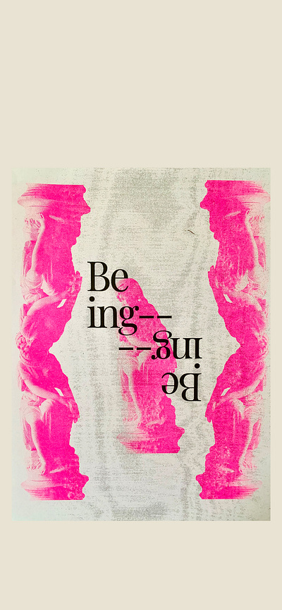 Risograph - Being australia design graphic design poster poster design printing risograph typography