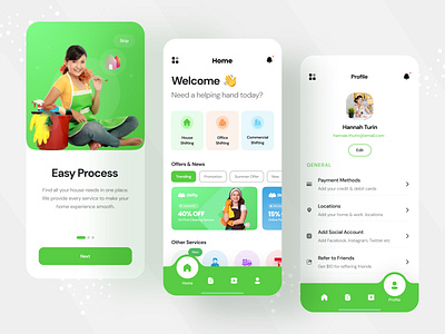 Cleaning Service App Design branding cleaning cleaning service app design design home service home shifting house clean house cleaning mobile app office service office shifting service shifting ui ui design ui ux web app website