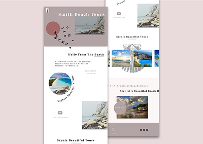 Beach Tours/Holiday House Concept ui uiux website concept