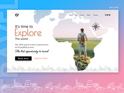 Travel Minimal Concept behance branding design dribbble travel ui ui design website ui ux web ui website design wix