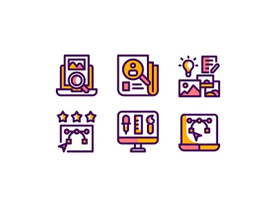 Graphic Design Icon Set app branding design flat graphic design icon icon set illustration logo minimal mobile ui vector web website