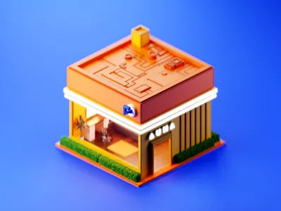 Home Office 3d 3d art 3d design 3d illustration 3d model art branding design desk setup home decor home office house illustration isometric