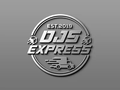 DJS Express Logo branding delivery logo design djs logo graphic design illustration illustrator logo typography ui ux vector
