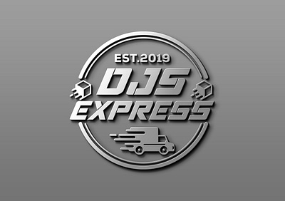 DJS Express Logo branding delivery logo design djs logo graphic design illustration illustrator logo typography ui ux vector