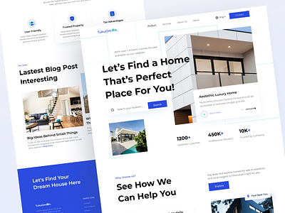 TukuOmah - Real Estate Home Page architecture branding design graphic design landing page popular real estate simple ui unique