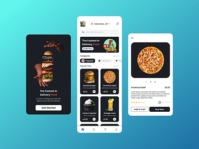 Food Mobile App app branding dailyui dailyuichallenge design illustration logo ui ux vector