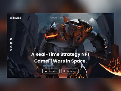 Wakanium NFT Gamefi Website 2.0 bitcoin blockchain btc crypto currency design game gamefi landingpage minimal minimalist nft ui website