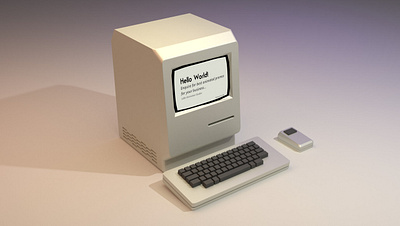 Vintage Computer 3d 3d animation 3d art 3d model animation awesome blender3d compute computer computing illustration mac old old style oldschool pc personal computer vintage vintage computer white