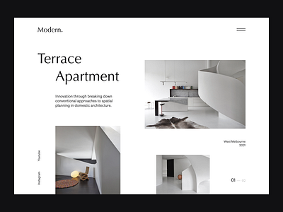 Interior Website Concept clean design fashion font furniture gallery home page interior landing luxury minimal modern typography ui ui ux web design website