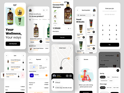 Beauty Product Shop App app app design beauty beauty shop black clothing e commerce ecommerce fashion ios minimal mobile app mobile app design online shopping product shop shophify shopping store ui