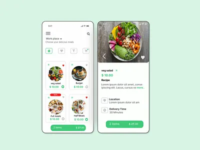 Online Food Order app 3d animation branding design graphic design illustration logo ui ux vector