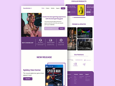 Gaming Gear Store - Landing Page Exploration gaming inspiration landingpage minimalist popular trending ui uidesign uxdesign web