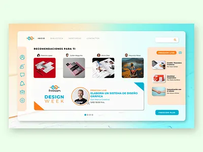 Freecom - Home design figma ui webdesign