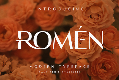 Romen Display - Modern Typeface branding design font lettering minimal typography