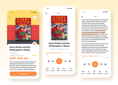 Audiobooks app branding design illustration logo typography ui ux vector website