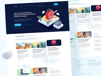 Blog Landing Page 🔥 app art artwork blog blog page blog website branding clean design illustration landing page ui ui design vector web design