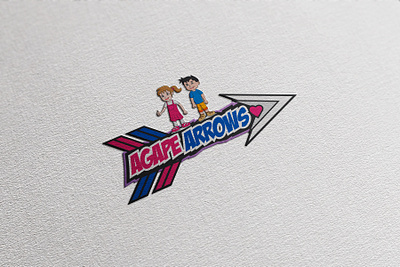 Agape Arrows characters fun ill illustration kids logo