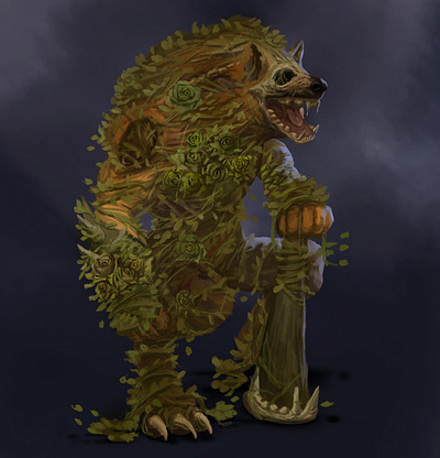 Gnoll zombie plant characterdesign digital painting digitalart fantasy illustration