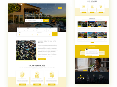 Real Estate - Landing Page adobexd apartment apartment rent home home rent house landing page product design properties property real estate real estate ui ui ui idea website website design