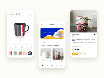 mug land cup design glass minimal mug ui uiux ux