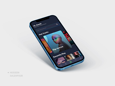 Minimal Music App app design ui ux