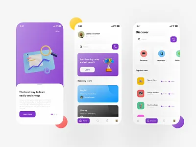 Learnic V2 3d app branding design graphic design icon illustration logo trending typography ui uidesigner ux vector