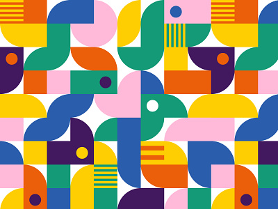 Bauhaus Birds bauhaus pattern pattern design pattern designer surface pattern vector vector pattern