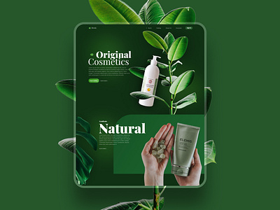 organic cosmetics graphic design ui