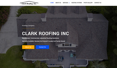 Web Design For a Roofing Company branding design web deisgn website