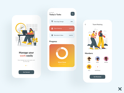 Task Management App app app design clean design dribbble dribbble best shot illustration minimal mobile mobile app product task management typography ui uidesign uiux ux uxdesign uxui