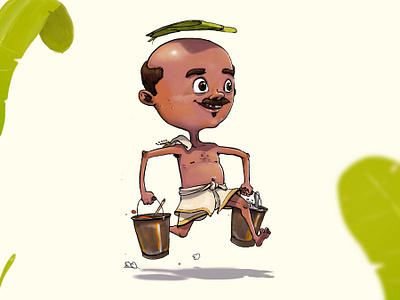 Onam: Bibin Cheta Illustration art artdirection brown charcater charcaterdesign cute design illustration india kerala onam