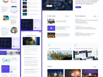 Anaqua - Subpage Layouts design graphic design interactive design redesign responsive ui ux web design wireframes