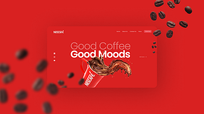 Nescafe Landing Page | Concept Design 3d animation atly atlyedoor branding design figma graphic design illustration logo motion graphics netflix ui vector