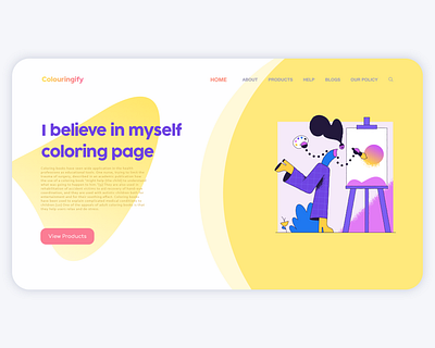 Colouringify UI app branding design graphic design illustration logo ui ui design ui designer ui ux ux design ux experience vector