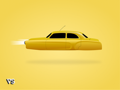 Flying Car Skeuomorphism 3d car design figma flatillustration illustration skeumorphism