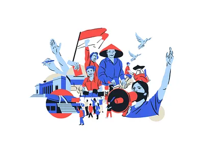 Democracy design illustration