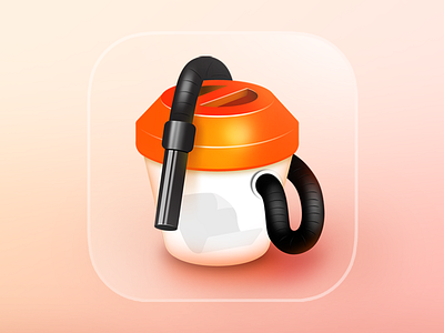 Vacuum Cleaner macOS Monterey icon style amblem badge badges cleaner flat icon illustrator ios iosicon iphone icon mac icon macos mask monterey photo photo editing photoshop ui vacuum cleaner