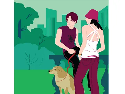 Town & Country adobe illustrator adobe photoshop couple design dog fashion graphic artist graphic design graphic illustrator illustration leisure millenials outdoor activity park pets portfolio urban urban lifestyle vector vectorart